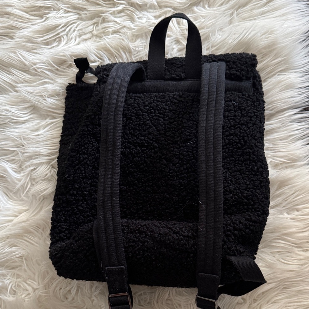 UGG Mini Black Fleece Backpack - Picture 3 of 5